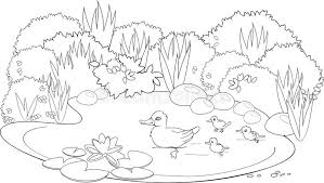 There are tons of great resources for free printable color pages online. Coloring Pond Stock Vector Illustration Of Childhood 59132496