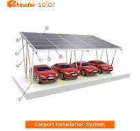 Solar Carport with Aluminum Frame for Waterproof Solar Bracket
