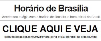 A hora exata nas brasília, brasil. Lealtudo