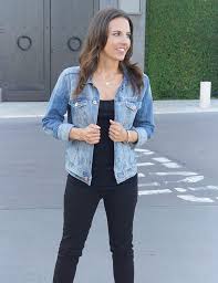 All Black And Blue Denim Jacket Denim Jacket All Black Outfit Lady In Violet Houston Fashion Blogger All Black Outfit Casual Chic Outfit Houston Fashion
