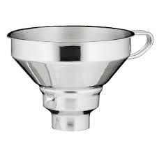 One funnel with two options: Amazon Com Kuchenprofi Stainless Steel Funnel With Filter Versatile Kitchen And Canning Funnel With Strainer Grease Strainer Kitchen Dining