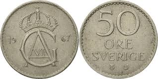 Varje län är sedan uppdelat i ett antal kommuner inom vilka sverige kan skötas på lokal nivå. Coin Sweden Gustaf Vi 50 Ore 1967 Copper Nickel Km 837