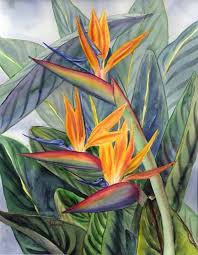 Easy Bird Of Paradise Painting Bird Of Paradise Flower Art Floravita Reverse Painted Glass Chandeliers Flower Art Paradise Painting Birds Of Paradise