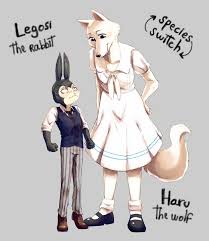 Legosi And Haru Species Switch Beastars By Kaleidosouls On Deviantart In 2020 Anime Furry Anime Memes Funny Anime Funny