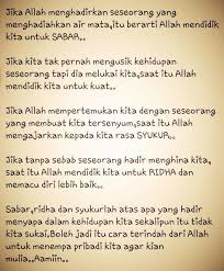 Sabar Ridha Syukur Kutipan Muslim Motivasi Kata Kata Mutiara