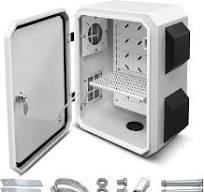 Outdoor Electrical Box, Cold-Rolled Steel Plate, Aluminum Alloy Back Beam,  One-Piece Ventilation Design, IP65 Waterproof, Wall/Pole Mounted. (15.7" x