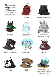 Alternative Responses To I Love You Meme By Mrloodness Fur Affinity Dot Net