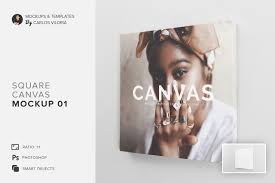 Download Square Canvas Ratio 1x1 Mockup 01 In Indoor Advertising Mockups On Yellow Images Creative Store PSD Mockup Templates