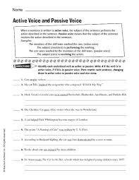 Active Voice And Passive Voice 5th 9th Grade Worksheet Active Voice Active And Passive Voice Grammar Worksheets