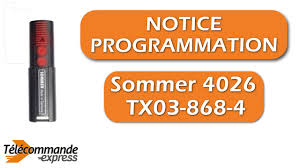 Telecommande.info, + de 2000 modèles de télécommandes de portail et garage. Programmer Une Telecommande Sommer 4026 Tx03 868 4 Youtube