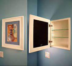 This recessed medicine cabinet comes with a frameless mirror, giving it a sleek, clean look. Recessed Medicine Cabinet W Picture Frame Door No Mirror White Interior 14x18 Ebay