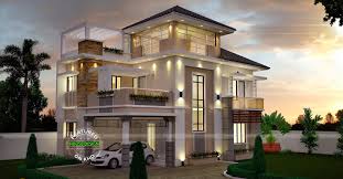Unusually Modern Three Storey House Kerala House Design 3 Storey House Design 3 Storey House