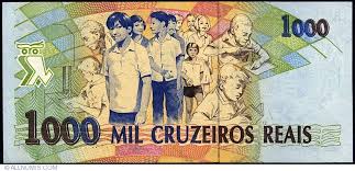 The currency of brazil today is the real. 1000 Cruzeiros Brazil 1993 1994 Nd Issue Brazil Banknote 1096