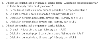 Check spelling or type a new query. Soal Tentang Stack Struktur Data Tolong Ya Brainly Co Id