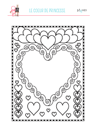 Coeur à colorier coloriage coeur dessin coeur dessin a colorier coloriage adulte coloriages gratuits broderie en papier motifs de broderie faite main mandala dessin. Coloriage Coeurs De Princesse Momes Net