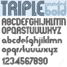 Ultra is a specific kind of serif, called slab serif. Retro Triple Line Rounded Bold Font Patterned Old Style Alphabet Royalty Free Cliparts Vectors And Stock Illustration Image 30276246