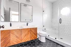 This video i build the box for the vanity and glue up the face frame , and install the molding on the doors. Cb2 Suspend Console As A Vanity Vanity Bathroom Bathroom Vanity
