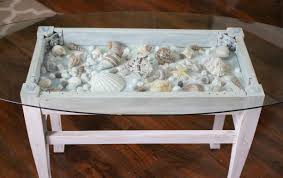 How To Make A Beautiful Sea Shell Shadow Box Table Sea Shell Decor Beach Inspired Decor Shadow Box Table