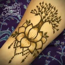 Cute Lotus Tree Of Life Henna Design Www Jamilahhennac Design Henna Life Lotus Tree Wwwjamilahhenn Henna Flower Designs Flower Henna Henna Designs