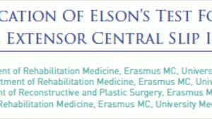 Image result for Elson Extensor Tendon Test