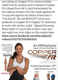 The copper fit is available for the knees copper fit is touted to promote blood circulation and oxygenation. Aninja Trump Landslide 2020 On Twitter Boycott All Copperfit Products Until Ashleyjudd Is Fired As Spokeswoman Presidenttrump