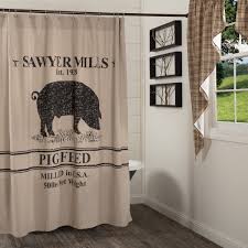 Consider choosing a durable one that goes with your bathroom's decor. Sawyer Mill Charcoal Pig Shower Curtain 72x72 Khaki Asphalt
