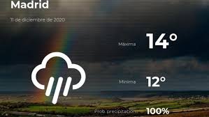 El Tiempo En Madrid Prevision Para Hoy Viernes 11 De Diciembre De 2020