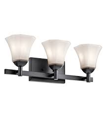 Kichler 45733bk Serena 3 Light 23 Inch Black Bath Light Wall Light