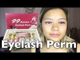 That's because a lash perm technically uses an alkaline solution to push the lashes into a curled position, while a keratin lash lift uses, well, keratin. Giving Myself An Eyelash Perm Me Time Youtube