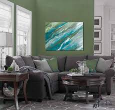 Turquoise Blue Olive Green Living Room Decorative Pillow Or Pillow Shams Set Master Bedroom Decorative Bed Pillow Abstract Art Living Room Color Schemes Living Room Color Living Room Grey