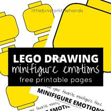 Lego Minifigure Drawing Emotions Activity For Kids