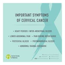 Learn about what to look for and when to go see a doctor. Cancer Society Of Maldives Sur Twitter Heavy Periods Inter Menstrual Bleeds Lower Abdominal Pain Pain During Intercourse Postcoital Bleeds Postmenopausal Bleeds And Abnormal Vaginal Discharge Are Some Important Symptoms Of Cervical Cancer