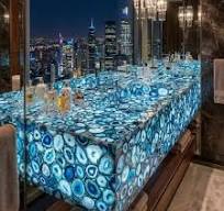 Luxury Blue Agate Backlit Agate Countertop for Home Decoration