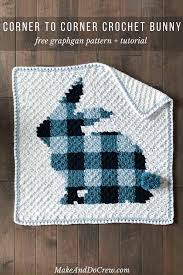 Corner To Corner Crochet Bunny Blanket Free Modern C2c Pattern