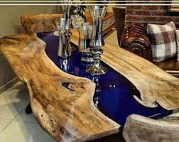 Awesome Resin Wood Table That Will Make You Want To Have It Hoommy Com Resin Furniture Wood Resin Table Wood Table Design