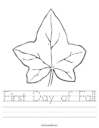 Click on the free autumn and fall colour page you would like to print, if you print them all you can make your own. First Day Of Fall Worksheet Twisty Noodle