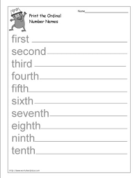 Test yourself with our free english language quiz about 'cardinal and ordinal numbers'. Ordinal Numbers Worksheet 4 Worksheets
