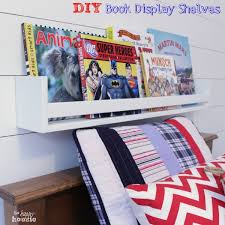 Another ikea hack is turning spice racks into book holders. Diy Book Display Wall Shelves Pb Kids Knock Off The Happy Housie
