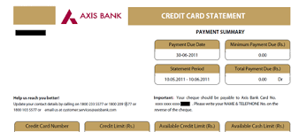 how to open axis bank credit card statement which is