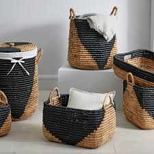 Authentic and refined, the bandol 2 woven seagrass baskets will charm fans of the gypset trend! Woven Seagrass Baskets Natural Black