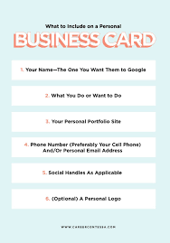 Add personal stories and details to make the card more intimate. What To Put On A Personal Business Card A Template Career Contessa Student Business Cards Personal Business Cards Make Business Cards