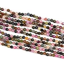 Rainbow Tourmaline 4mm Faceted Round Beads 15 Inch Strand In 2020 Beading Tools Gemstone Beads Beaded Jewelry