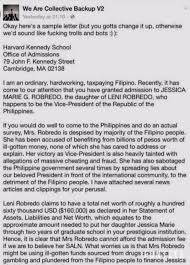 Combating extrajudicial killings in the philippines dear. We Are Collective Is Behind The Letters To Harvard Re Aika Robredo Philippines