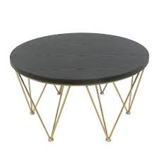 Make A Room Stand Out With This Black And Gold Metal Table Metal Wood Coffee Table Wood Cocktail Table Coffee Table Wood