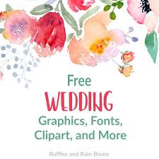 Free Wedding Svgs Fonts And Clipart For Gifts And Stationery