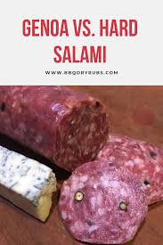 Today we are making a smoked salami. Genoa Salami Vs Hard Salami Smoke Wine And Pepper Genoa Salami Salami Salami Recipes