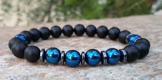 Black Bead Necklace Mens Men S Beaded Bracelet Black Onyx Bracelet Blue Hematite Men Mala Bracelet Mens Jewelry Energy Bracelet Man Gift Mens Gift For Him Mens Beaded Bracelets Mens Beaded Necklaces Mens Jewelry