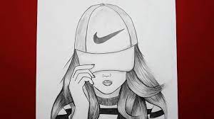 500+ en iyi karakalem çizimler. Nike Sapkali Kiz Nasil Cizilir How To Draw A Girl With Cap For Beginners Adim Adim Cizim Youtube