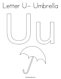 Preschool coloring pages alphabet coloring pages coloring book pages printable coloring pages coloring pages for kids kids coloring coloring sheets letter u crafts alphabet crafts. Letter U Umbrella Coloring Page Twisty Noodle