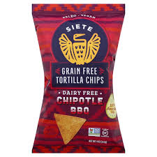 Our sea salt grain free tortilla chips are deliciously light and crispy and made with cassava flour. Save On Siete Grain Free Tortilla Chips Chipotle Bbq Vegan Order Online Delivery Giant
